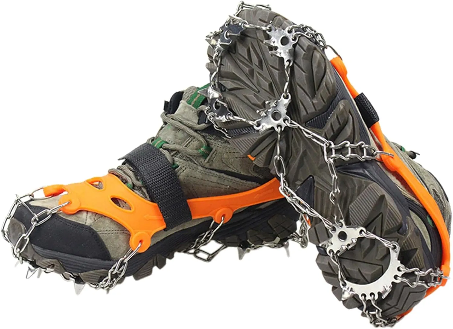 23 Spikes Snow Ice Grips Fit Boot/Shoes for Adults Hiking Walking Crampons Ice Cleats Safety Traction Cleats
