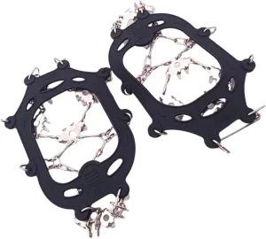 24 Spikes Crampons Ice Cleats Studs Antislip Snow Ice Grip Overshoe Footwear Traction Walk Traction for Climbing Skiing