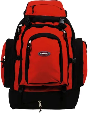 26" Expandable Extra Large Durable Expandable Travel, Camping,Hiking Backpack (Red)