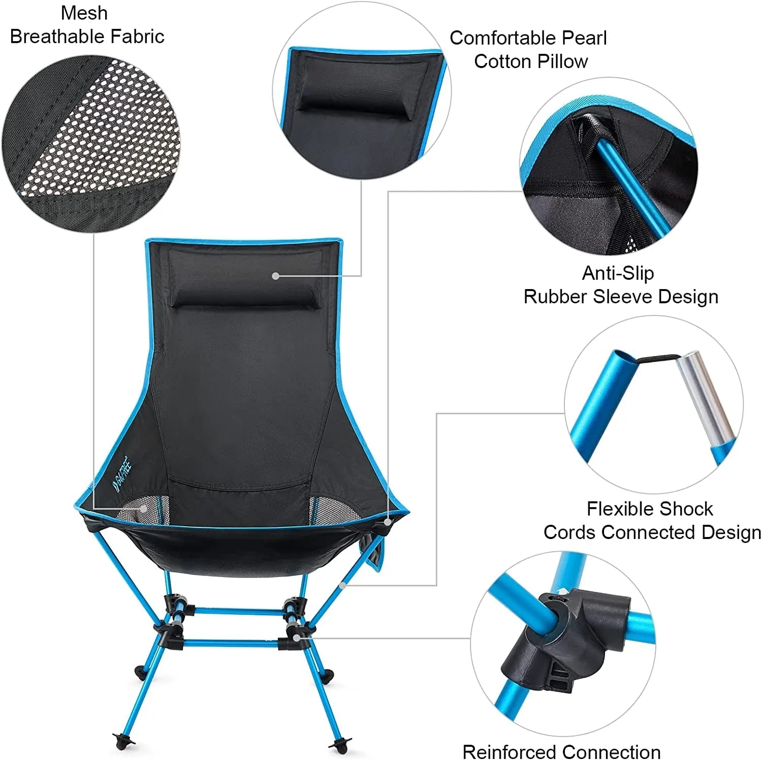 2Pack Lightweight Portable High Back Camp Chair