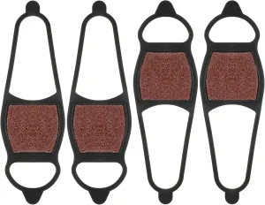 2Pairs Outdoor Double Sided Coarse Sand Crampons Slip Shoes Cover for Ice Snow Grips Lightweight Durable for Hiking Jogging Winter Activities