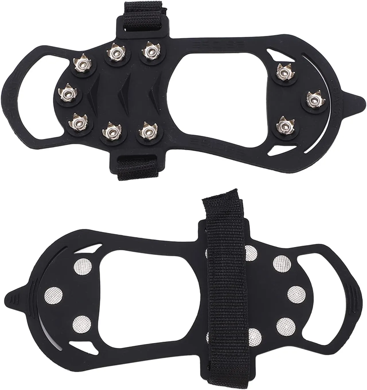 2pcs 10 Tooth Crampons Ice Climbing Anti Slip Shoe Covers Outdoor Mountaineering Ice Grippers Climbing Crampons for Snow