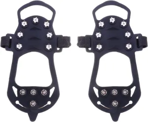 2Pcs Ice Cleats Shoe Covers for Winter Skid Design for Enhanced Traction Snow and Ice Lightweight Portable Non Slip Crampons for Safe Outdoor
