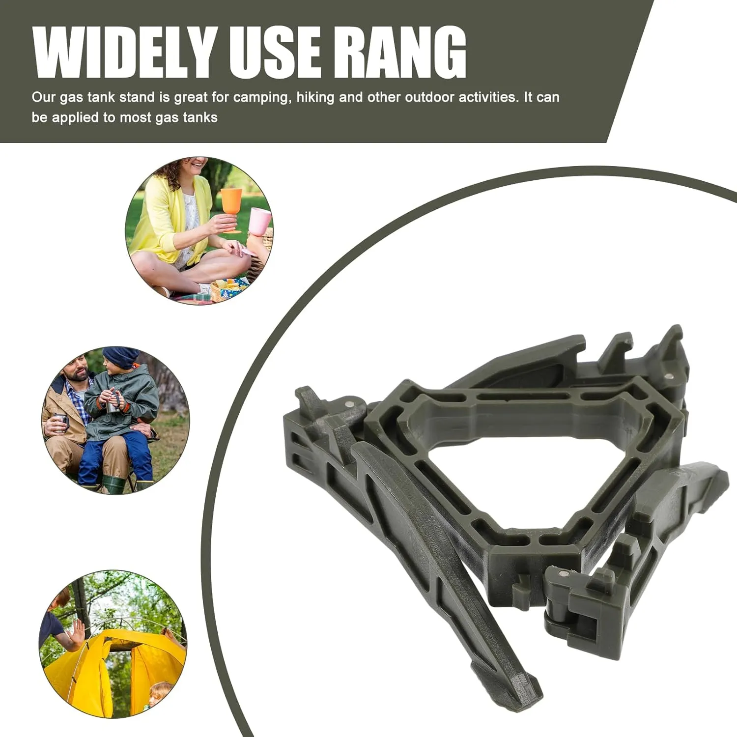 2pcs Outdoor Gas Bracket Universal Tripod Stabilization Bracket Stable Stabilizer Folding