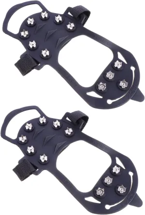 2pcs Winter Outdoor Ice Cleats Crampons Shoe Cover for Ice Snow Sports Traction Cleats