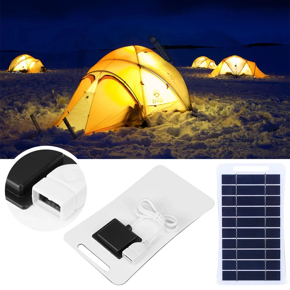 2W 5V Portable Solar Panel USB Mobile Phone Charger for Outdoor Camping
