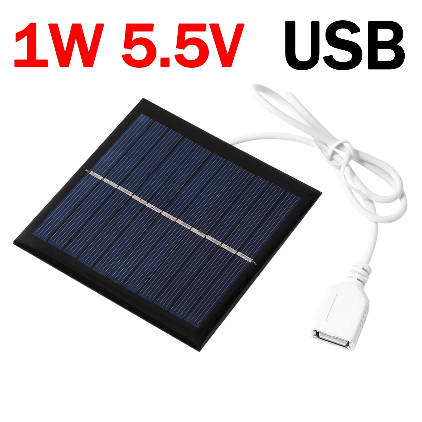 2W 5V Portable Solar Panel USB Mobile Phone Charger for Outdoor Camping