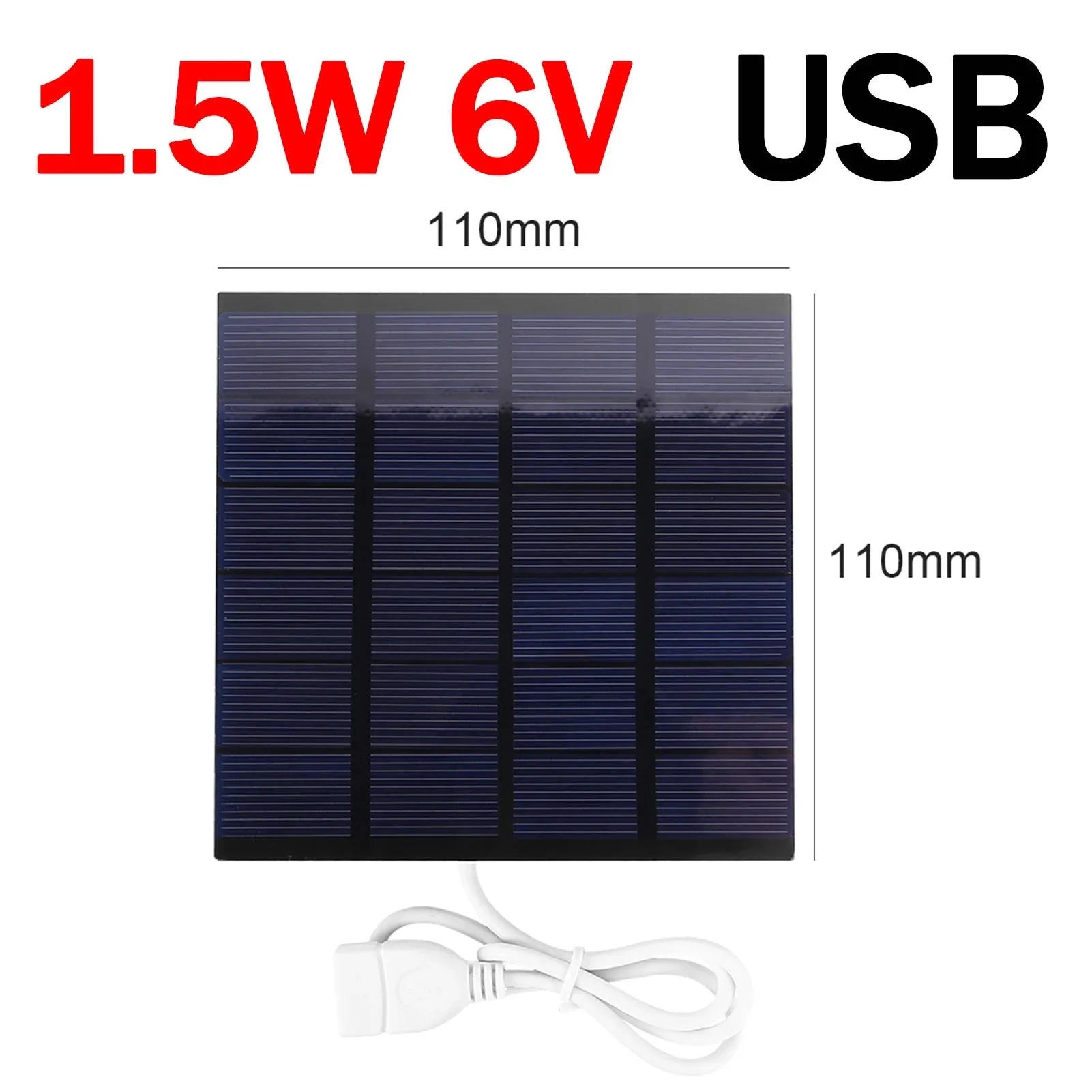 2W 5V Portable Solar Panel USB Mobile Phone Charger for Outdoor Camping