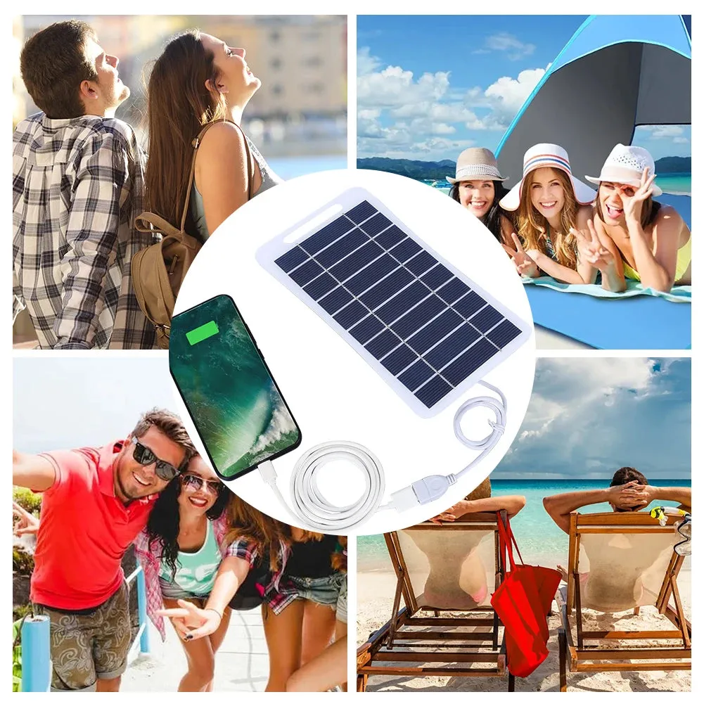 2W 5V Portable Solar Panel USB Mobile Phone Charger for Outdoor Camping