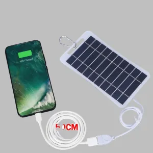 2W 5V Portable Solar Panel USB Mobile Phone Charger for Outdoor Camping