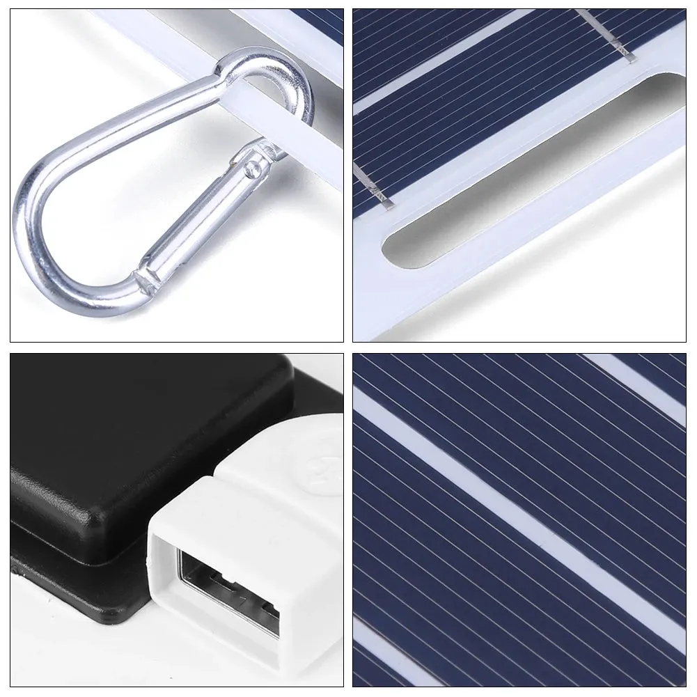 2W 5V Portable Solar Panel USB Mobile Phone Charger for Outdoor Camping