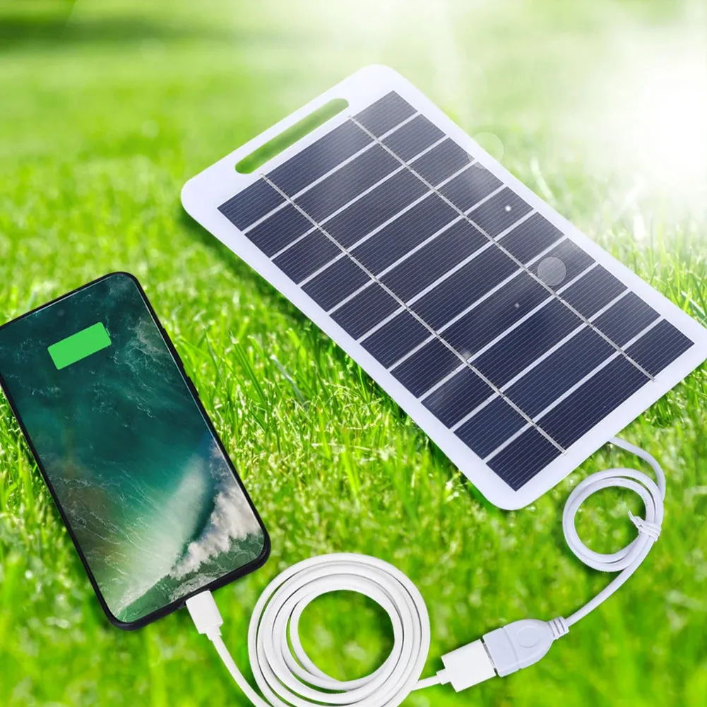 2W 5V Portable Solar Panel USB Mobile Phone Charger for Outdoor Camping