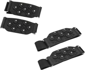 2X 7 Steel Traction Cleats Crampons Overshoe Anti Slip Spikes Grips for Ice Snow Universal Fit Adults