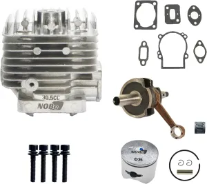 30.5cc Cylinder Head&Piston Kit for 1/5 HPI KM ROVAN Baja Losi 5ive T FG BM GoPed RedCat Fit for 30.5CC Zenoah,CY, FLMLF