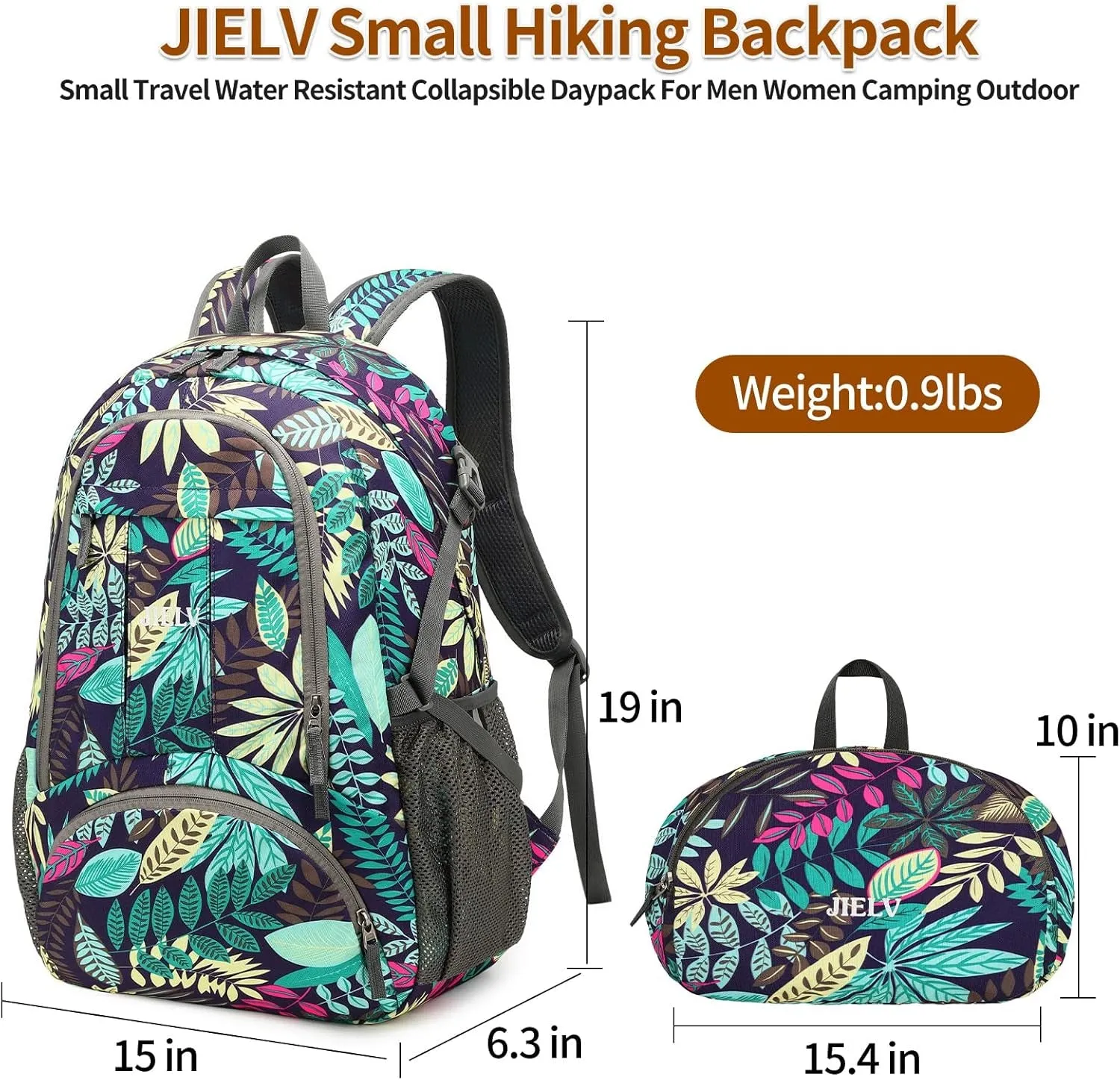 30L Lightweight Packable Backpack Small Foldable Hiking Backpack Waterproof Daypack Travel Camping Outdoor for Women Men Valentines Day Gifts(Green)