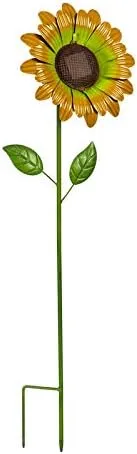 32" H Secret Solar Garden Stake, Sunflower