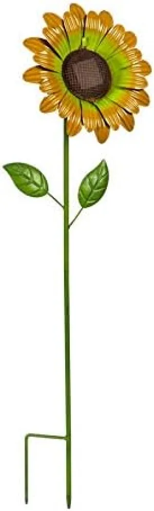 32" H Secret Solar Garden Stake, Sunflower