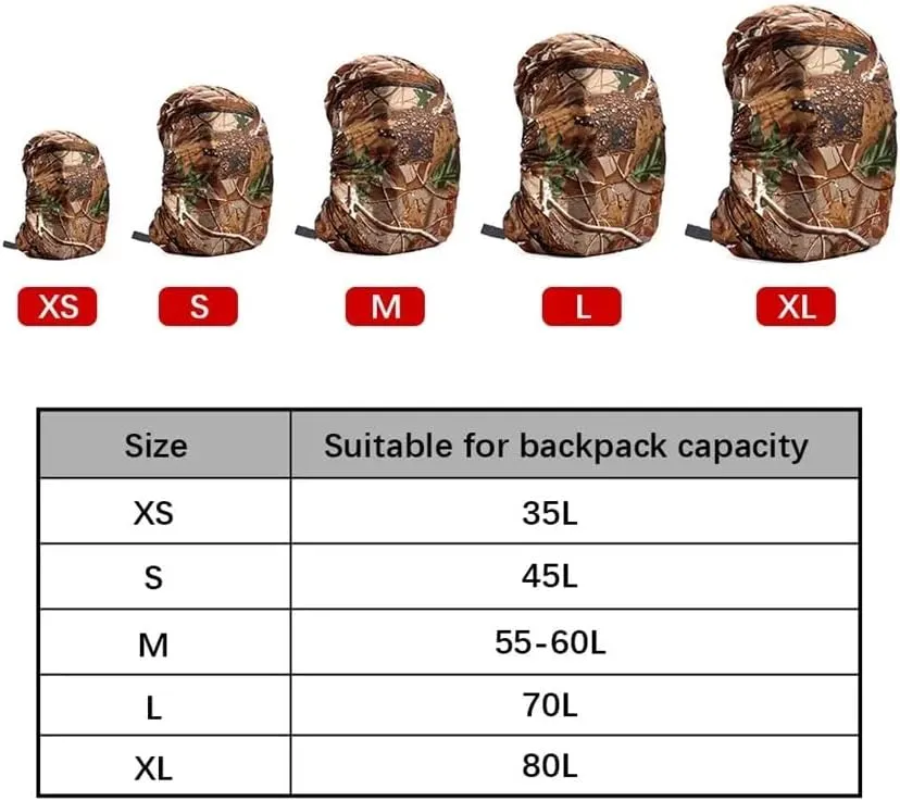 35-80L Outdoor Backpack Rain Cover Mountaineering Bags School Bags Rain Cover Waterproof Cover