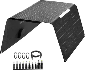 36W Portable Solar Panel with USB-A Fast Charging for Phone,Ipad,Power Bank,Camping,IPX4 Waterproof Durable Foldable Solar Panel, Solar Charger DC Output for 12v Battery, Small Power Station
