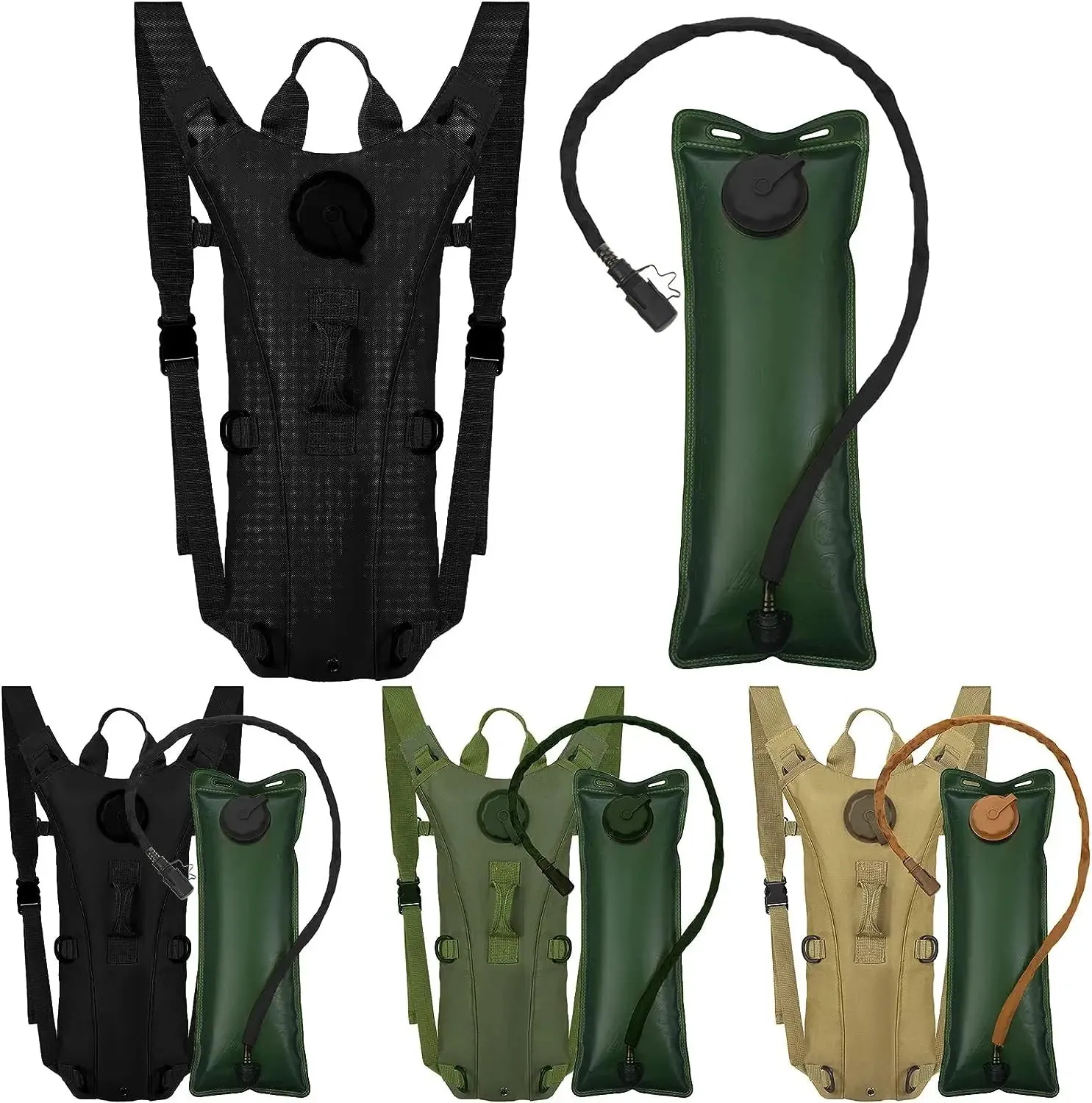 3L Bladder Tactical Hydration Pack Backpack - Waterproof Nylon Water Bag