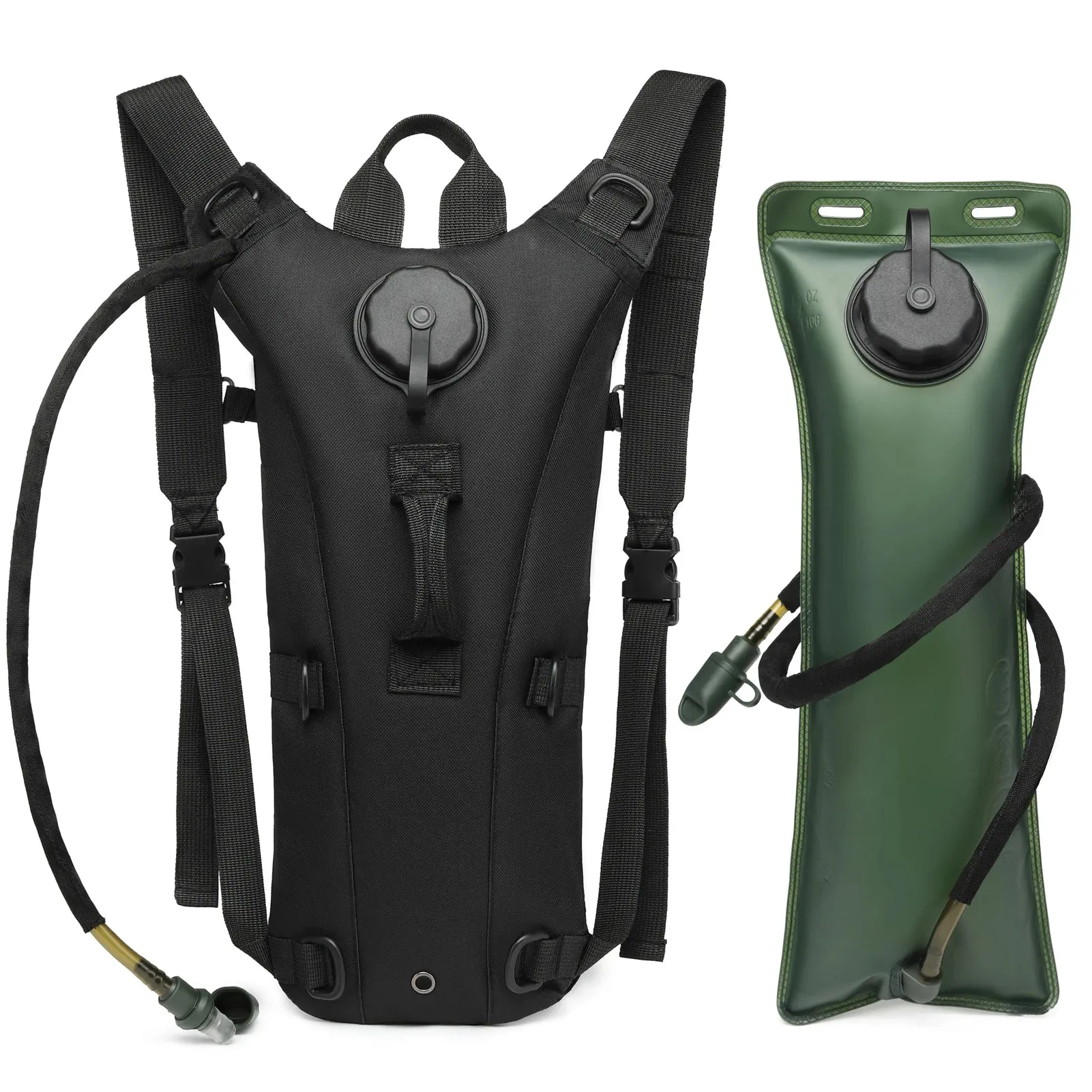 3L Bladder Tactical Hydration Pack Backpack - Waterproof Nylon Water Bag