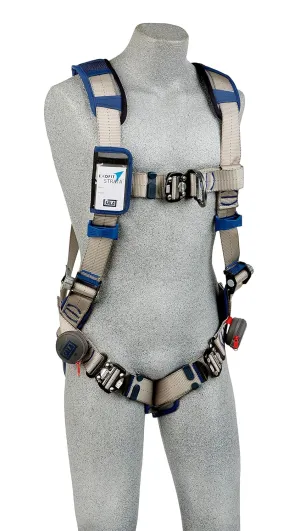 3M DBI-Sala Exofit STRATA Vest-Style Climbing Harness 1112506, Grey, Blue, Medium, 1 Ea