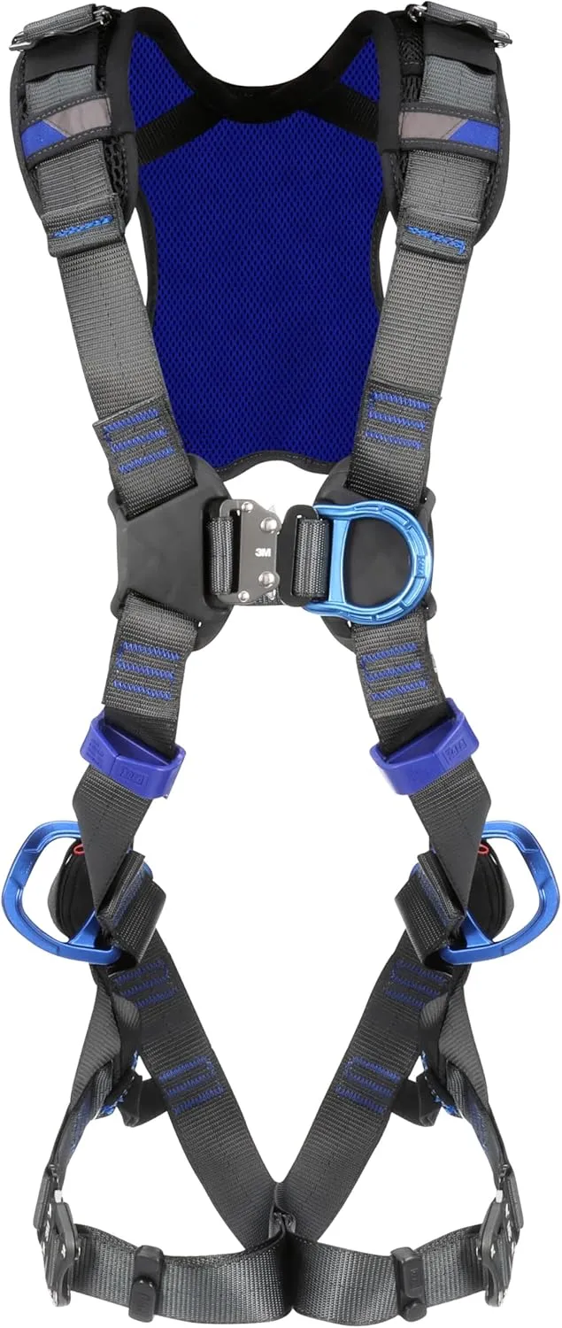3M DBI-SALA ExoFit X300 X-Style Wind Energy Safety Harness, Fall Protection, Back Padding, Quick Connect Chest and Leg Buckles, Back, Front and Hip D-Rings, Climbing, Rigging, 3X-Small/2X-Small