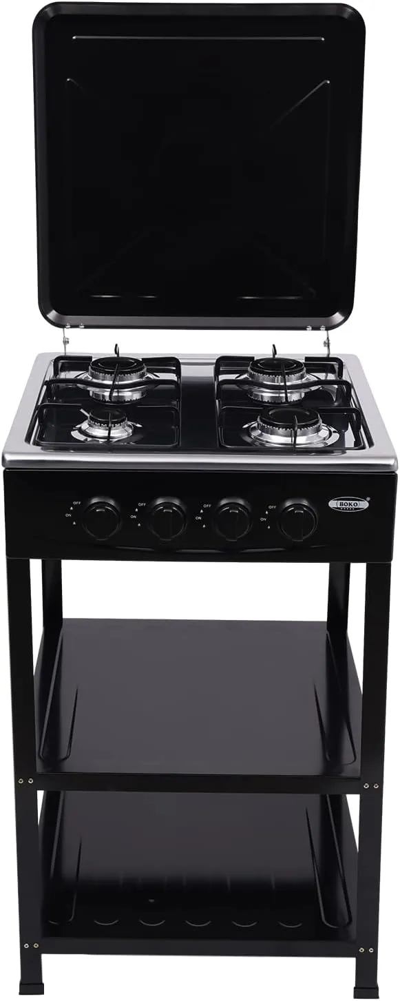 4 Burner Gas Stove Portable Outdoor Stove Heavy Duty Propane Gas Cooker Bbq Grill Camping Stove with Support Stand and Windshield Adapter for Camping Picnic Home RV Cooking