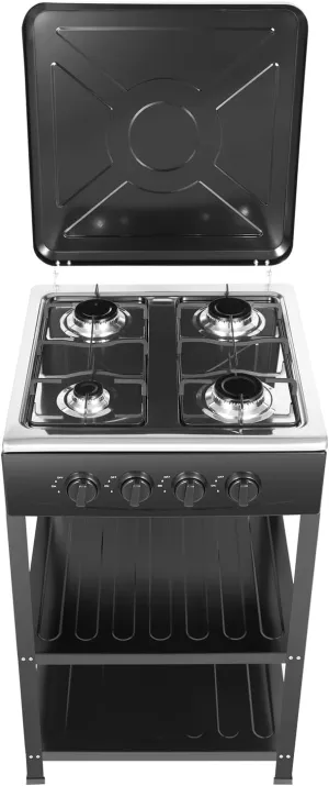 4 Burner Gas Stove, Portable Outdoor Stove, Heavy Duty Stainless Steel Propane Gas Cooker for Outdoor Activities, Such As Camping, Traveling, Removable Storage Stand