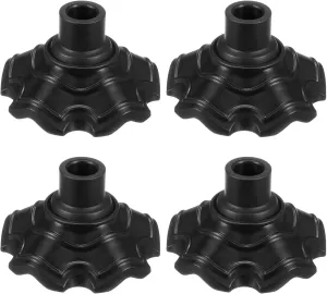 4-Pack Camping Chair Foot Pads, 14mm Plastic Anti-Sinking Folding Camp Chair Replacement Feet for Fishing/Hiking/Picnic/Hardwood Floors/Tile/Outdoor Chair Leg Caps [Black]