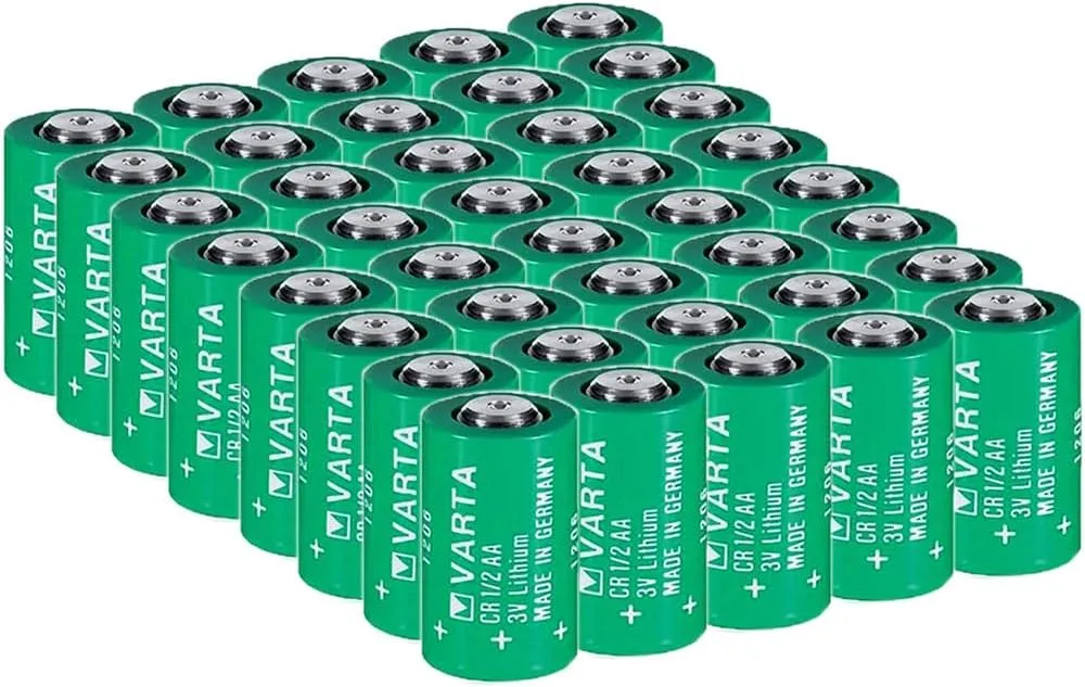 «40 Pack» 3V 950mAh CR1/2AA Non-Rechargeable Lithium Battery for VARTA CR1/2AA Series Battery