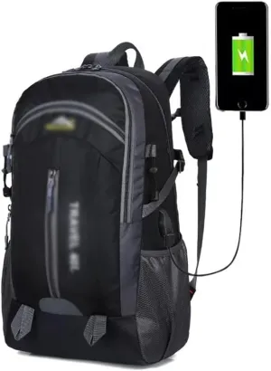 40L Mountaineering Backpack Breathable Backpack with Socket Travel Backpack Mountaineering Bag
