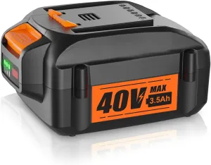 40V 3.5Ah Replacement for Worx 40V Battery WA3580 Compatible with Worx Cordless Tools WG180 WG280 WG380 WG580 WG640 WG750 (Not for 2 * 20V and WG568E Series Tools)