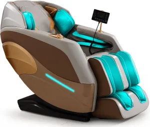 4D Massage Chair Full Body, Zero Gravity SL-Track Shiatsu Massage Chair Recliner, 15 Modes, Airbag Massage, with Heat Body Scan Bluetooth Foot Roller, AI Control