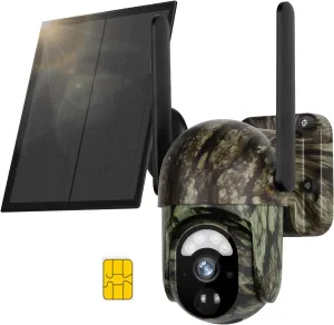 4G LTE Cellular Trail Camera with Night Vision Motion Activated Waterproof, Wildlife Game Deer Camera, 2K 360°View Live Video Built-in SIM Card, Motion Activated, IP66