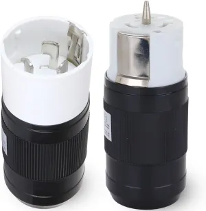 50 Amp Generator Plug (Female & Male) (2 Pack)，50 Amp Generator Connector, 125 Volt/250 Volt, CS6364 Shopcorp 50A Twist Lock RV Plug - CS6365, Twist Lock Adapter, 12500 Watts 3 Pole 4 Wire