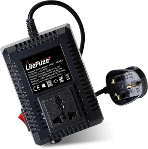 500 Watt Step Up/Step Down Travel Voltage Converter, 220/110v to 110/220v Converter with Type G Plug – Compatible with Hair Straightener, Camera, Laptop & More