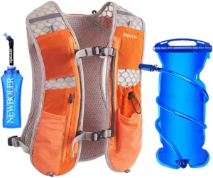 5L Lightweight Hydration Running Backpack for Men & Women, Breathable Sports Vest with 1L Bag or 500ml Kettle
