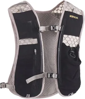 5L Lightweight Running Backpackn Outdoor Sports Trail Racing Marathon Hiking Fitness Bag Hydration Vest Pack for Men Women with 1L Bag or 500ml Kettle (Black Backpack )