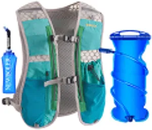 5L Lightweight Running Backpackn Outdoor Sports Trail Racing Marathon Hiking Fitness Bag Hydration Vest Pack for Men Women with 1L Bag or 500ml Kettle