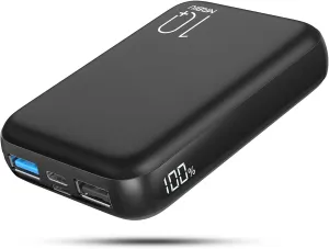 5v 2a Heated Vest Battery Pack,Micro Power Bank 10000mah for Heated Jacket,Dual USB LCD Display Portable Charger,External Battery for iPhone, Android etc.
