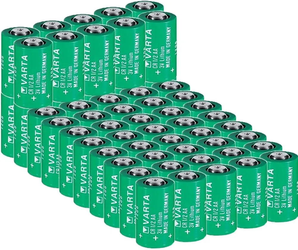 «60 Pack» 3V 950mAh CR1/2AA Non-Rechargeable Lithium Battery for VARTA CR1/2AA Series Battery