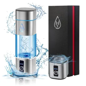 6000-8000PPB Hydrogen Water Bottle，2025 New 3-in-1 Multifunctional with LED Display，2 Modes Rechargeable Hydrogen Water Bottle Generator,4th Water Machine Gen SPE/PEM Tech for Office, Drinking,Gift
