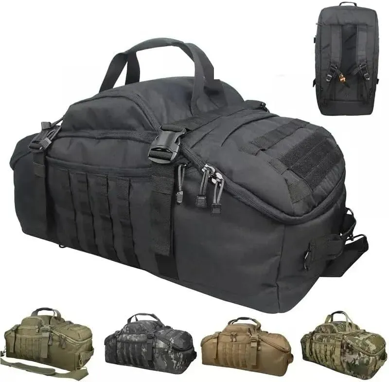 60L 80L Camping Backpacks Men Tactical Backpack Hiking Travel Climbing Rucksack Sports Gym Duffel Bag(L OCP)