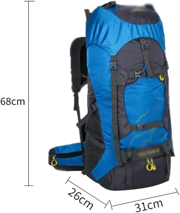 60L Outdoor Backpack Multi Pocket Camping Bag Hiking Backpack Large Capacity(E)