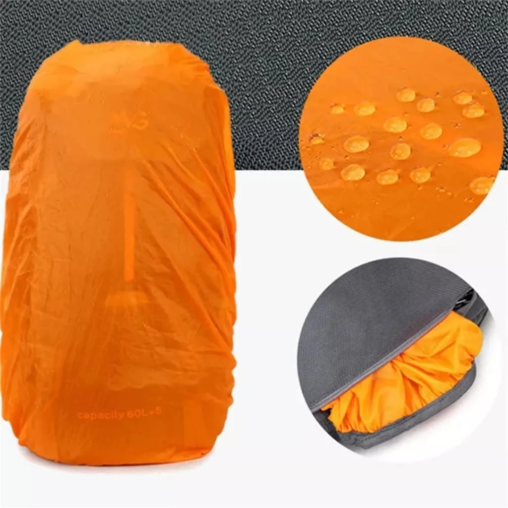 65L Mountaineering Bag Hiking Mountaineering Bag Outdoor Camping Backpack with Rain Cover(Black)