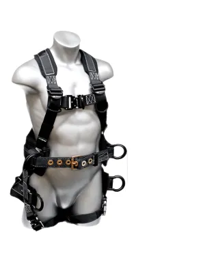 67602 Premium Polyester/Nylon Peregrine Platinum Series 6 D-Ring Harness with Quick-Connect Buckles, Medium