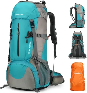 70L Hiking Backpack with Rain Cover Lightweight Travel Backpack Waterproof Camping Backpack