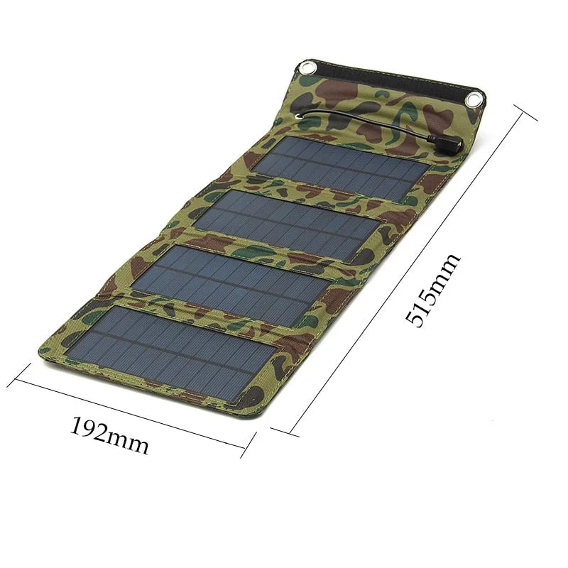 7W USB Solar Power Bank Portable Solar Panels Battery Charger Camping Travel Folding For Phone Charging Kits
