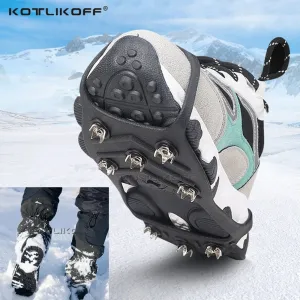 8 Studs Anti-Skid Ice Gripper Spike Winter Climbing Anti-Slip Snow Spikes Grips Cleats Over Shoes